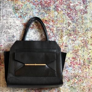 Tory Burch Penelope Leather and Suede Tote